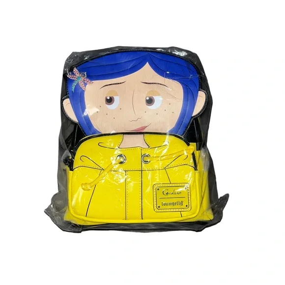 Loungefly Laika Coraline Rain Coat Cosplay Backpack Amazon.com: Loungefly Laika Coraline Raincoat Cosplay Womens  main image 4